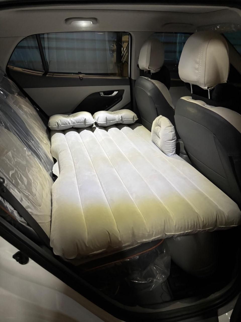 Car Travel Bed Mattress with 2 Air Pillows | Inflatable, Portable & Foldable Car Bed for Road Trips y17902-r9