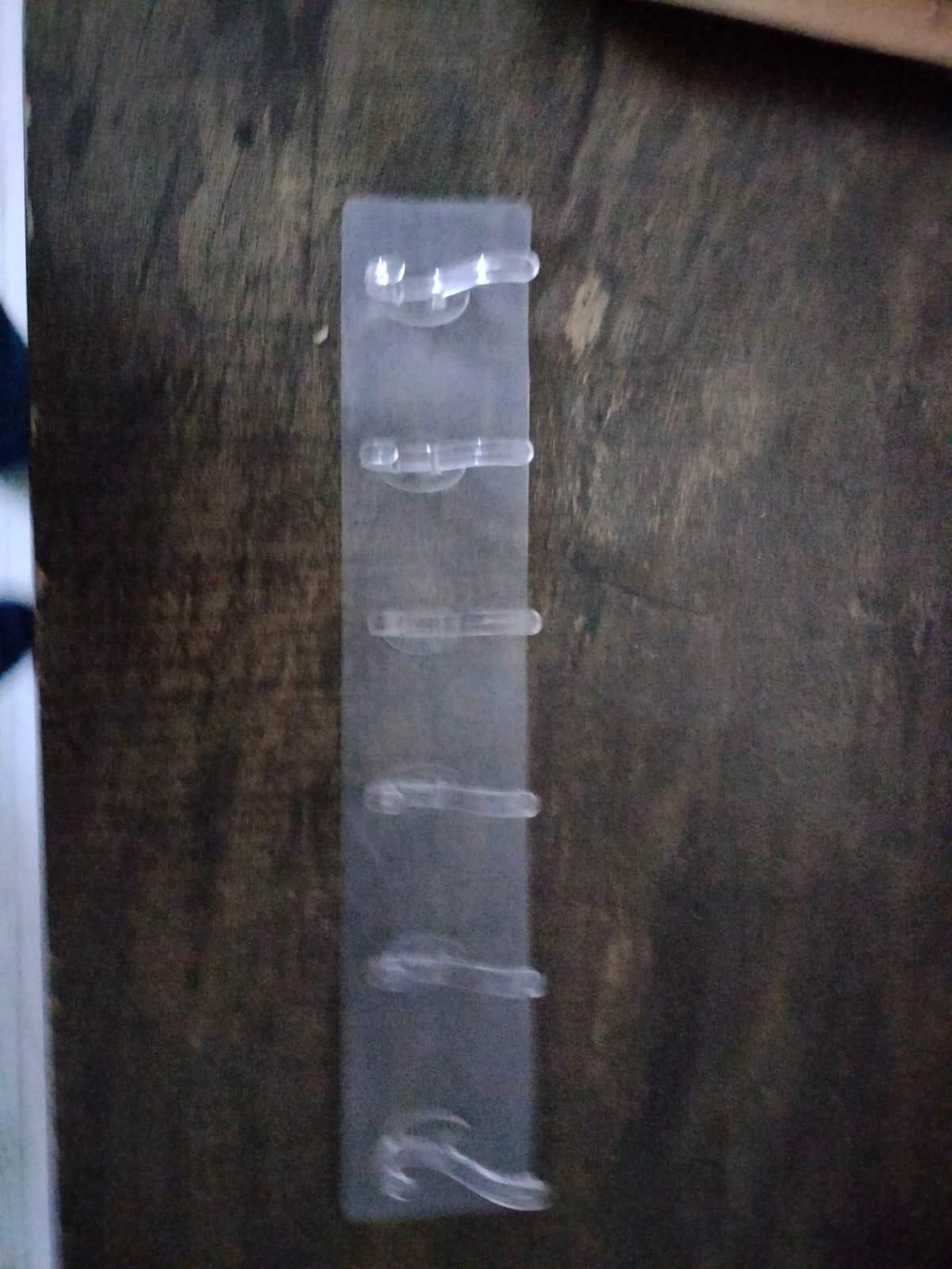 Wall Hanger Hooks (Pack of 2) | Strong Self-Adhesive Transparent Hooks for Kitchen, Bedroom & Bathroom y17902-r9