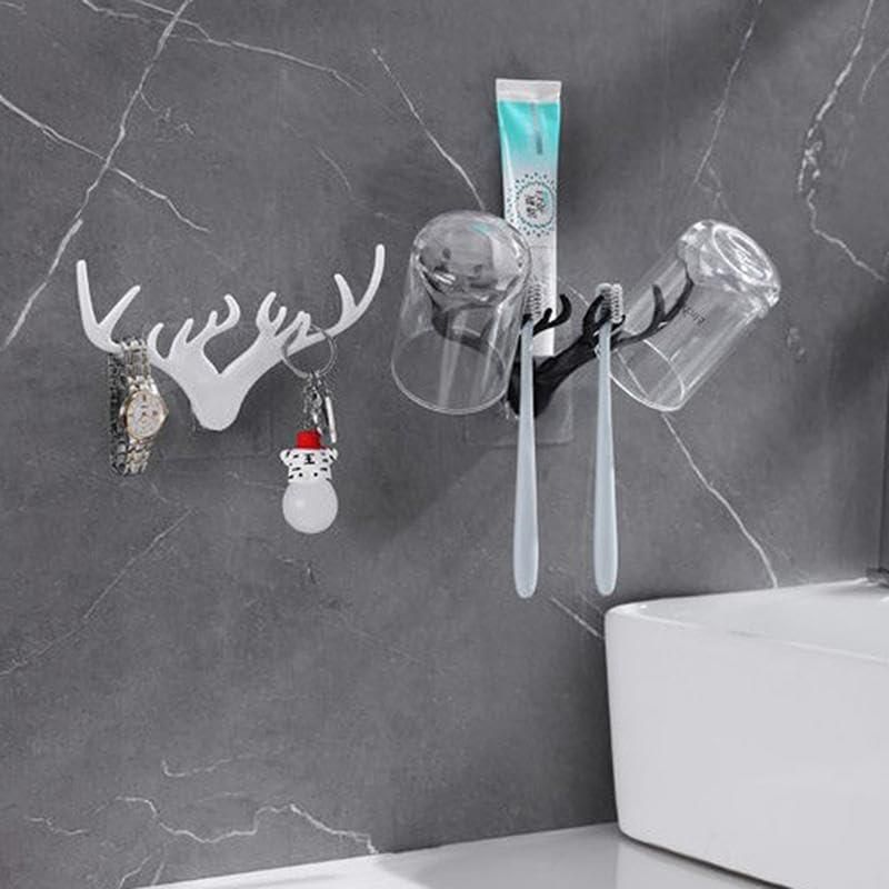 Deer Horns Antler Shaped Wall Hook | Decorative Clothes & Key Hanger (Pack of 1) | Multi-Color y17902-r9