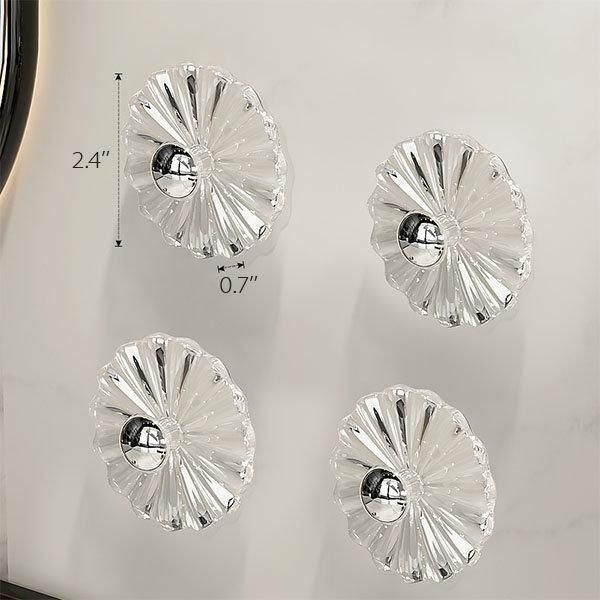 Petal Shaped Adhesive Wall Hooks (Pack of 5) | Heavy Duty Self-Adhesive Hooks for Wall, Kitchen, Bathroom & Home Organization y17902-r9