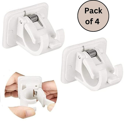 Self Adhesive Wall Mount Clip Hooks (Pack of 4) | Instant Stick Hooks for Kitchen, Bathroom, Bedroom & Living Room y17902-r9