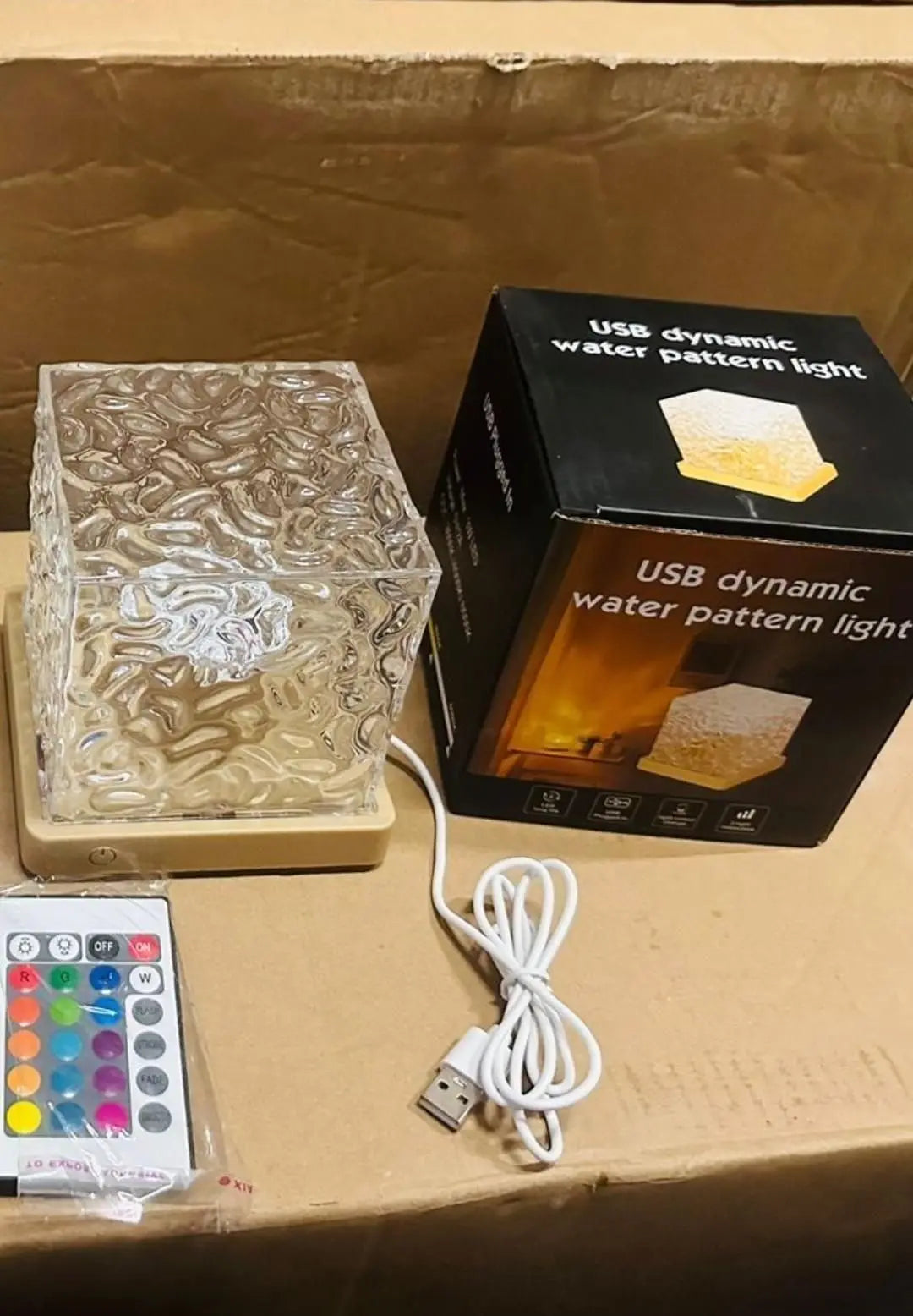 Rotating Water Ripple Night Light | Aura Mood Lamp | Decorative LED Projector Lamp (Pack of 1) y17902-r9