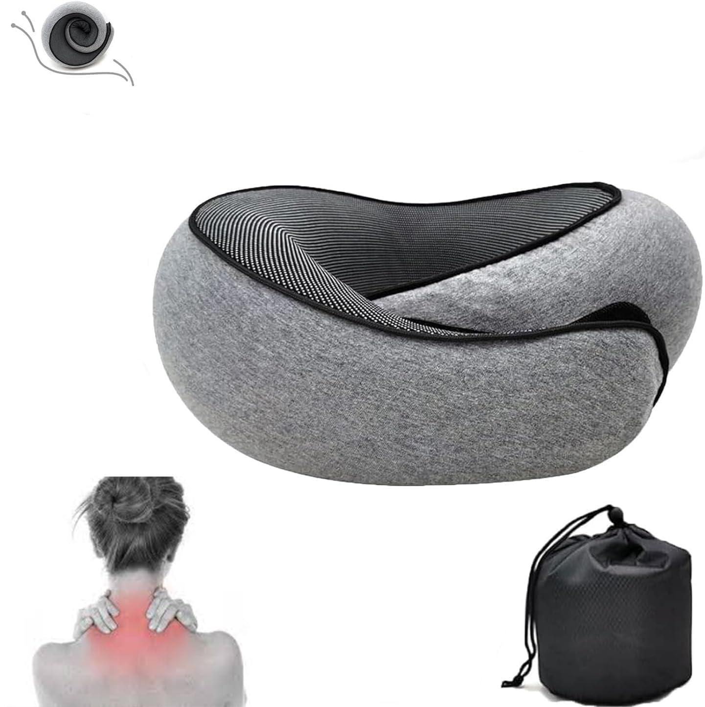 Wander Plus Travel Neck Pillow | Compressible Memory Foam Pillow for Travel, Flight, Car & Office (Pack of 1) y17902-r9