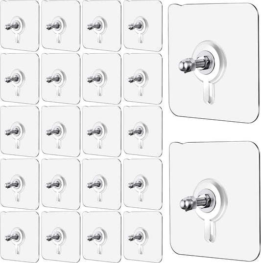 Wall Hooks 10 Pcs | Heavy-Duty Adhesive Wall Screws & Hanging Hooks | No-Drill Waterproof Stickers for Kitchen, Bathroom & Bedroom y17902-r9