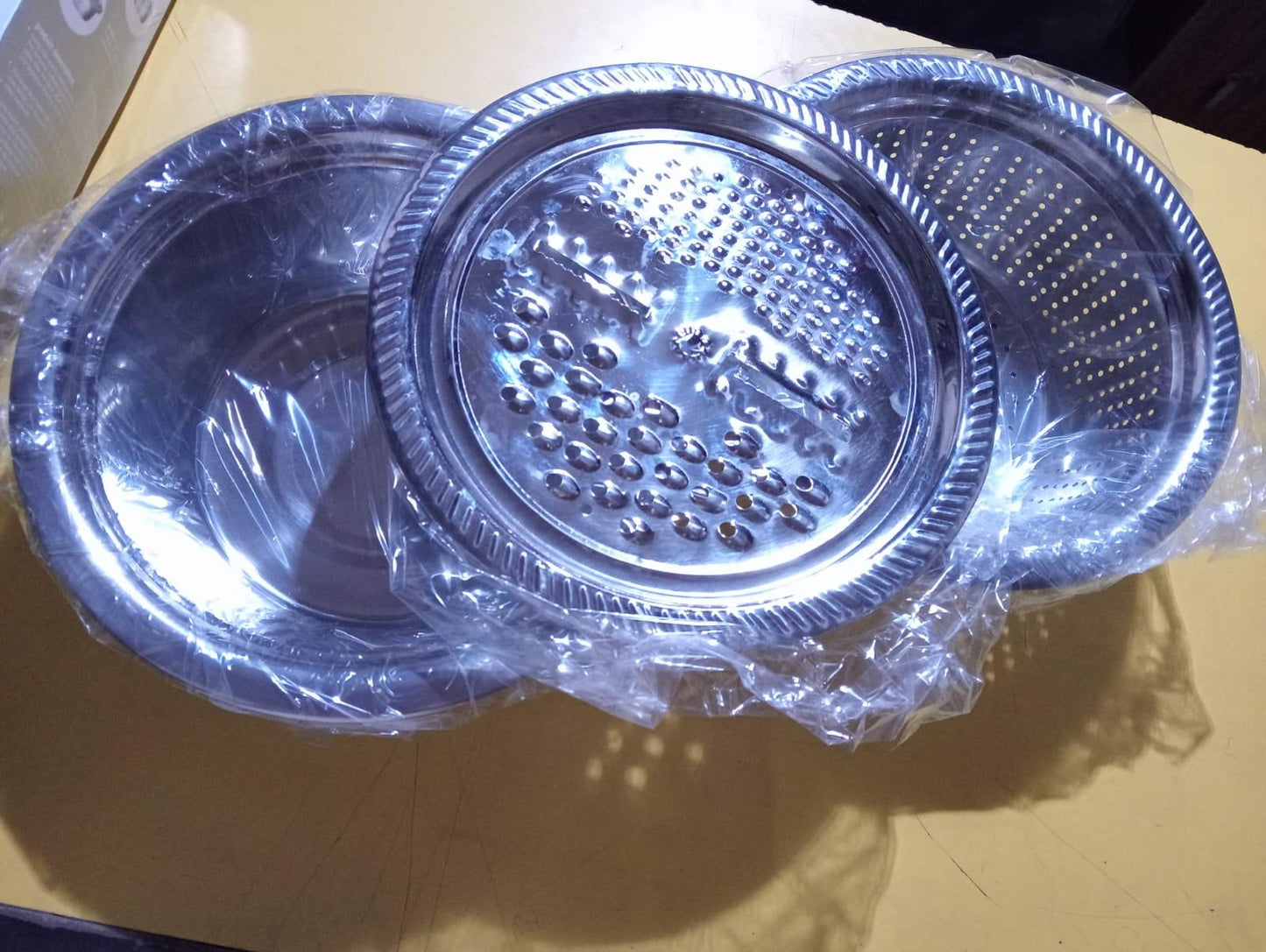 3 in 1 Multifunctional Grater Basin Stainless Steel Colanders Set y17902-r9