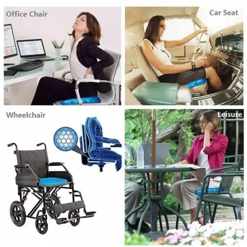 Gel Orthopedic Seat Cushion | Non-Slip, Breathable Chair Pad for Office, Car & Wheelchair – Back & Tailbone Pain Relief y17902-r9