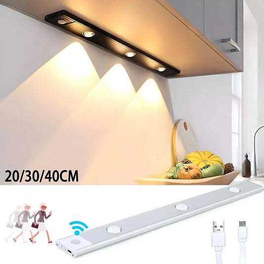 LED PIR Motion Sensor Cabinet Light | USB Rechargeable | 3 Color Modes | Wireless Stick-On Night Lamp y17902-r9